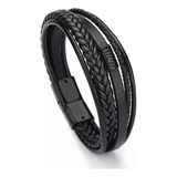 Pulseira Masculina Couro Fecho