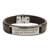 Pulseira Masculina Couro Sintetico