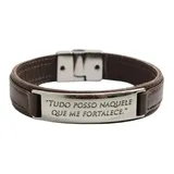 Pulseira Masculina Couro Sintetico