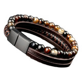 Pulseira Masculina De Couro