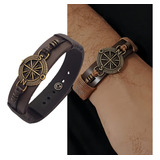 Pulseira Masculina De Couro