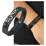 Pulseira Masculina De Couro