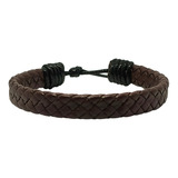 Pulseira Masculina Em Couro