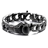 Pulseira Masculina Exclusiva De Aço Inoxidável Com Luva De Boxe Cor Prata Polida Aço Inoxidável
