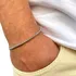 Pulseira Masculina Fininha Leve Em Aço Inox 316l Resistente Comprimento 20 Cm