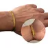 Pulseira Masculina Grumet Flat 4mm Banhada A Ouro 18k