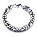 Pulseira Masculina Larga Grumet 10mm Largura Aço Inox 316l