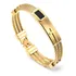 Pulseira Masculina Luxo Aço 316l Folheada A Ouro Cruz Prata Comprimento 20 Cm Cor Dourado Diâmetro 0 Cm