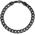 Pulseira Masculina Preta Corrente Bracelete Aço Inox