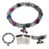 Pulseira Mb Halteres Gym Prata Academia Cristal Agata + Bag
