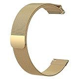 Pulseira Metal 20mm Compatível Com Xiaomi Huami Amazfit Bip Dourado Envelhecido