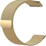 Pulseira Metal 20mm Compatível Com Xiaomi Huami Amazfit Bip GTS Dourado Envelhecido Dourada