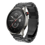 Pulseira Metal Aço Inox Para Amazfit Gtr 4 Película Vidro