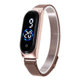 Pulseira Mi Band Aço Inox Metal Magnética Mi3 4 mi5 mi6