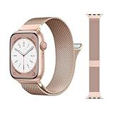 Pulseira Milanesa Original De Aço Inoxidável Compatível Com Apple Watch Series 9 Ultra 2 Ultra SE SE 2nd De 38 Mm 40 Mm 41 Mm 42 Mm 44 Mm 45 Mm E 49 Mm 38 40 41MM Dourado 