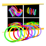 Pulseira Neon 100 Un Adereços Balada Fluorescente Festa Led