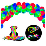 Pulseira Neon 100 Und 50 Balão Bexiga Neon Balada Festa