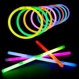 Pulseira Neon Tubo Com 100 Unidades