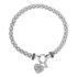 Pulseira Nine West Silvertone Crystal Pave Heart Para Mulher