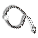 Pulseira Nossa Senhora Aparecida Hematita Regulável