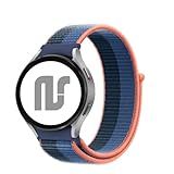 Pulseira NSmart Em Nylon Compativel Com Galaxy Watch 6 Galaxy Watch 6 Classic Galaxy Watch 5 Galaxy Watch 5 Pro Galaxy Watch 4 Classic Único Azul Tangerina