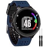 Pulseira NSmart Para Smartwatch Compatível Com Garmin Forerunner Modelos 230 235 220 620 630 735 735XT Nandos Store Com Chave Para Troca Azul Petróleo Com Preto