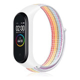 Pulseira Nylon Compativel Com Xiaomi Mi Band 3 4 5 Cor Arco Lris