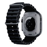 Pulseira Oceano Para Apple Smartwatch Ultra 49mm Cor Preta Cor Preto