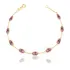 Pulseira Ouro 18k Com Pedras Ovais 7mm 19cm
