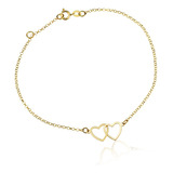 Pulseira Ouro 18k Coracoes