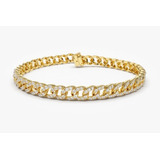 Pulseira Ouro 18k Riviera Bracelete Diamantes Luxo