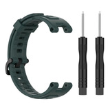 Pulseira Para Amazfit T Rex Pro Silicone Chaves Troca Facil Cor Verde escuro