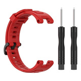 Pulseira Para Amazfit T Rex Pro Silicone Chaves Troca Facil Cor Vermelho