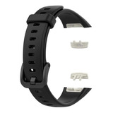 Pulseira Para Honor Band 6 De Silicone Preto Largura 2.1 Cm