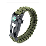 Pulseira Paracord Bracelete Com Bússola Apito E Raspador T