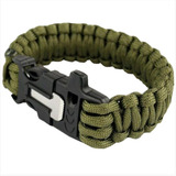 Pulseira Paracord C Pederneira Apito Sobrevivência Guepardo
