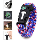 Pulseira Paracord Militar Original Bussola Pederneira Apito