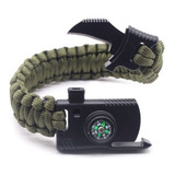 Pulseira Paracord Sobrevivência Militar Pederneira Bussola F