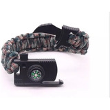 Pulseira Paracord Sobrevivência Militar Pederneira Bussola F