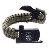 Pulseira Paracord Sobrevivência Militar Pederneira Bussola