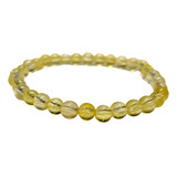 Pulseira Pedra Citrino O Cristal Da Prosperidade Contas 6 Mm