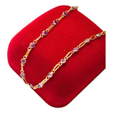 Pulseira Pedras Lilas Elo