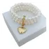 Pulseira Pérolas Coração Feminina Sigvara.