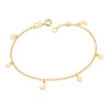 Pulseira Pingentes Estrela Coracao