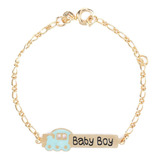 Pulseira Placa Escrita Baby Boy Desenho