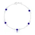 Pulseira Pontos De Luz Azul 4mm Prata 925