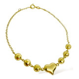 Pulseira Portuguesa Bolas Diamantada