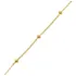 Pulseira Portuguesa Com Bolinhas Ouro 18k Ultra Resistente