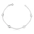 Pulseira Prata 925 Corações De Zircônias Cristal Comprimento 18 Cm Diâmetro 19 Cm