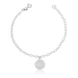 Pulseira Prata 925 Medalha